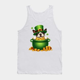 St Patricks Day Boston Terrier Dog Tank Top